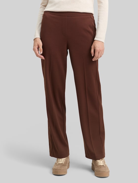 TTMIA STRAIGHT trousers - dark pecan brown