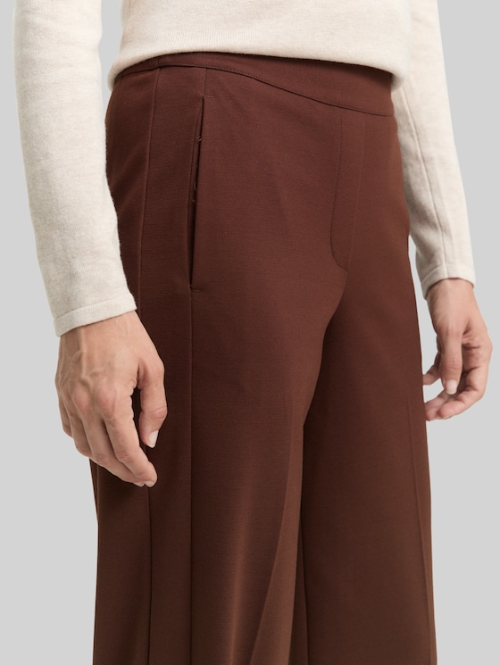 TTMIA STRAIGHT trousers - dark pecan brown