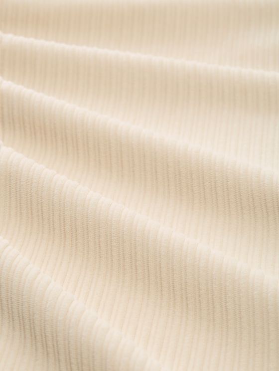 Loose slim corduroy trousers - sand stone beige