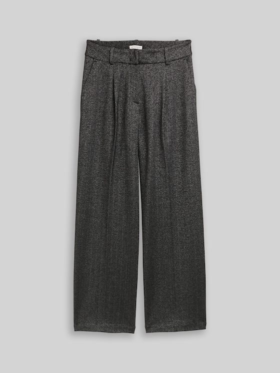 TTLEA WIDE trousers with glitter effect - glitter fabric