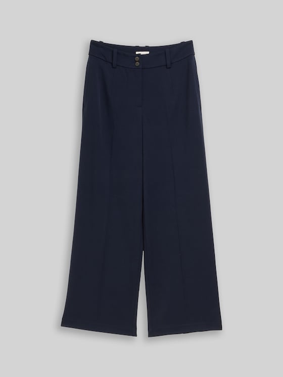 TTLEA WIDE Trousers with crease - sky captain blue