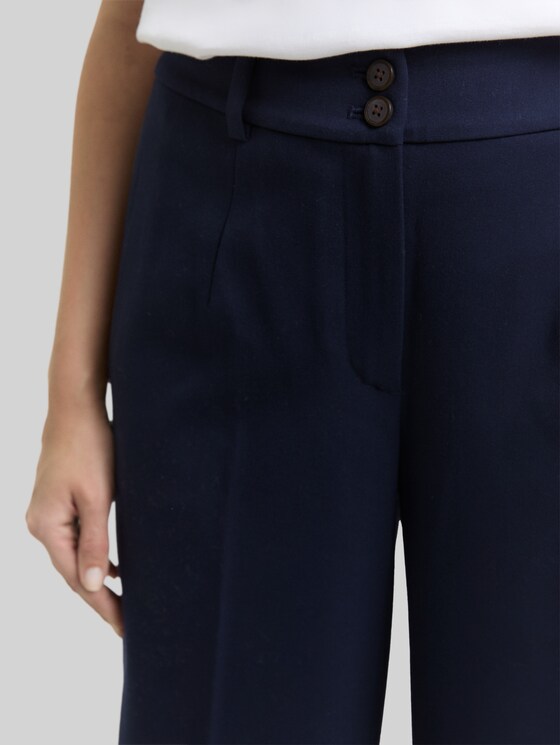 TTLEA WIDE Trousers with crease - sky captain blue