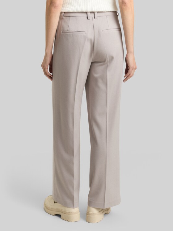 TTLEA WIDE Trousers with crease - dark clouds grey