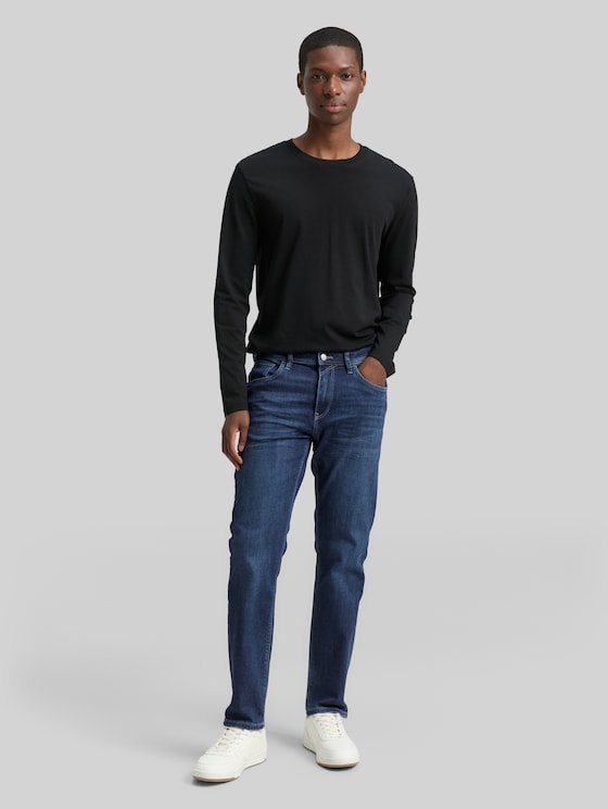 TTBRYDEN TAPERED jeans with stretch - mid stone bright blue denim