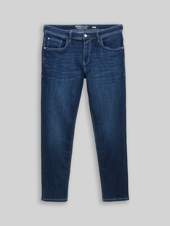TTBRYDEN TAPERED jeans with stretch - mid stone bright blue denim