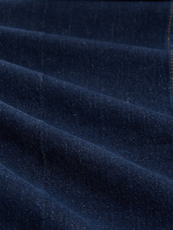 TTLINOU WIDE high-waisted jeans with turn-ups - Rinsed Blue Denim