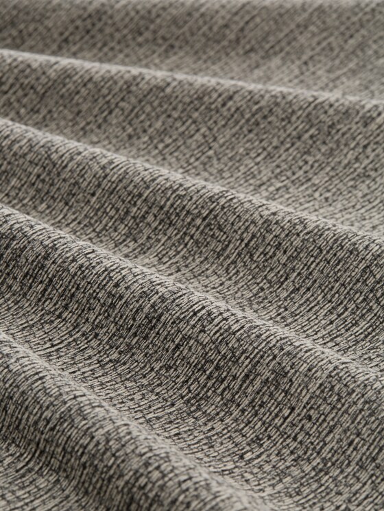 Long-sleeved shirt with turtleneck - beige black structure