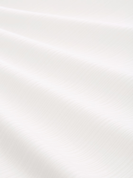 Loose fit long-sleeved shirt with ribbed texture - Whisper White