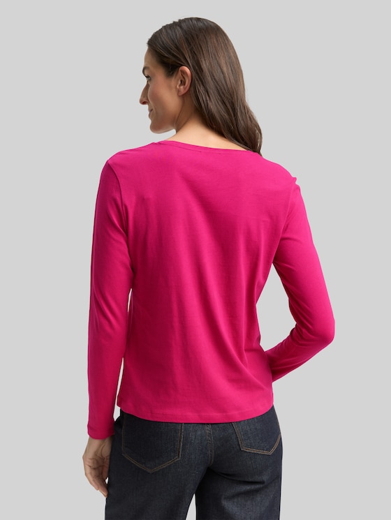 Long-sleeved shirt with a print - cherry granita