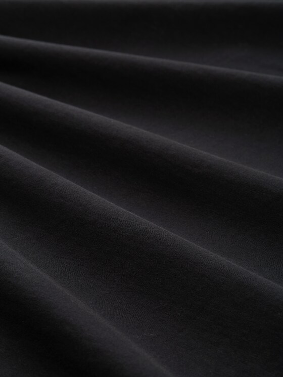 Loose fit T-shirt with glitter embroidery - deep black