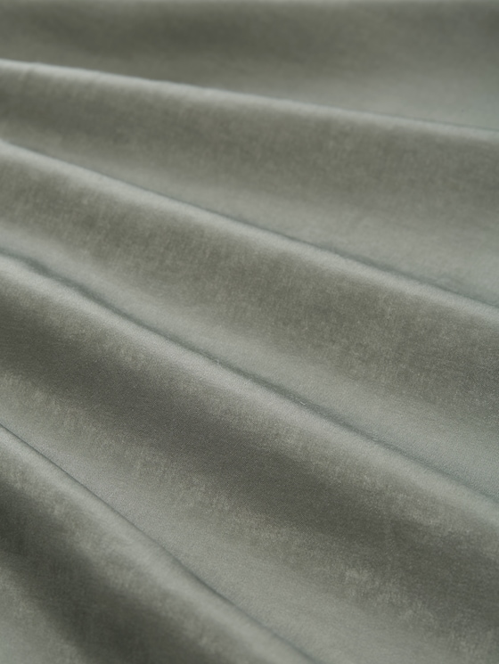 High Waist Satin Midi Skirt - cloudy green