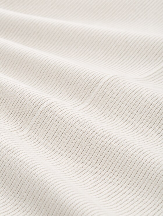 Sweatshirt with stand-up collar - sand stone beige melange