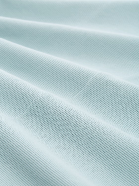 Long-sleeved shirt with a polo collar - white moss