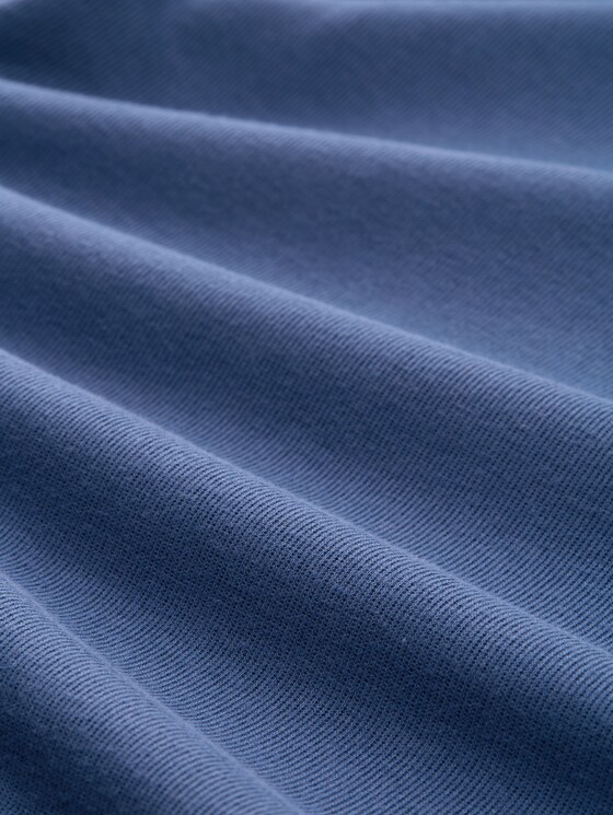 Fitted sweatshirt with ruffles - Dark Duck Blue