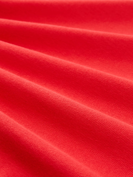 Fitted sweatshirt with ruffles - brilliant red
