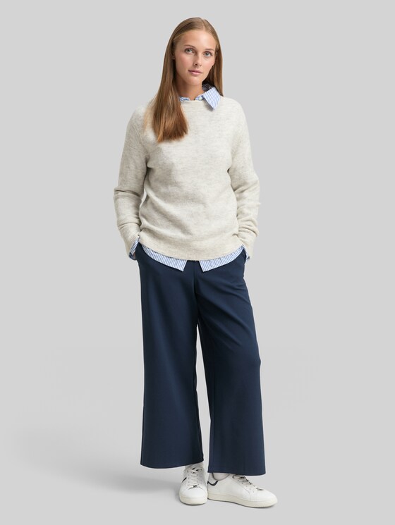 Cosy knitted jumper - Marble Beige Melange