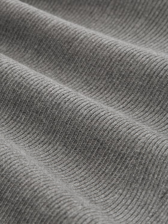 Tight-fit knitted jumper - Stormy Gray Melange