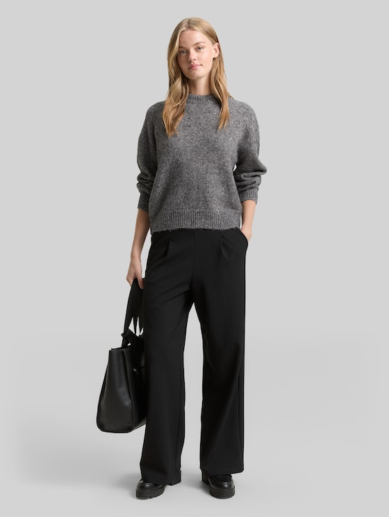 Oversized knitted jumper - Stormy Gray Melange