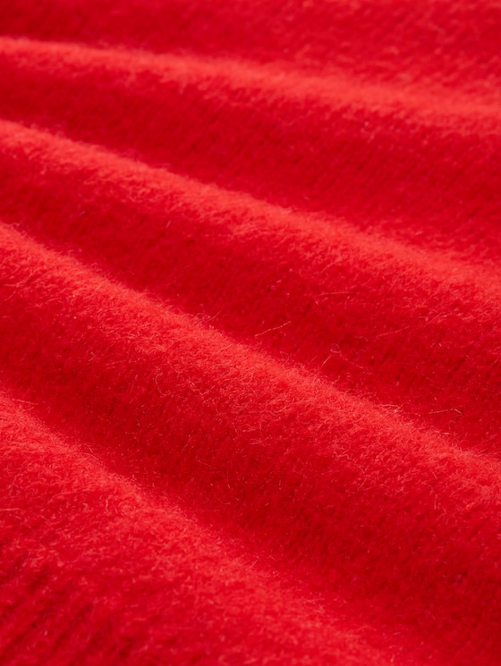 Oversized knitted jumper - brilliant red