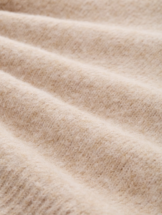 Oversized knitted jumper - cosy beige melange