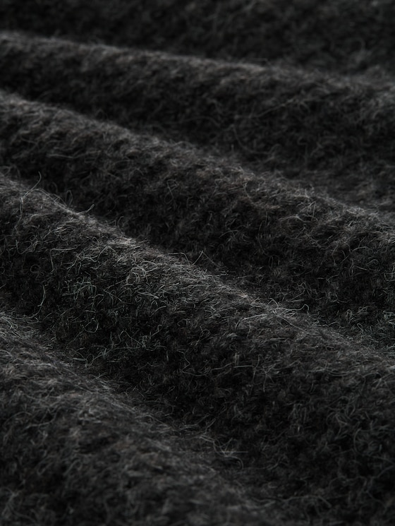 Cardigan with zip - Shale Grey Melange