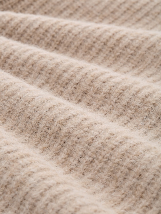 Cardigan with zip - cosy beige melange
