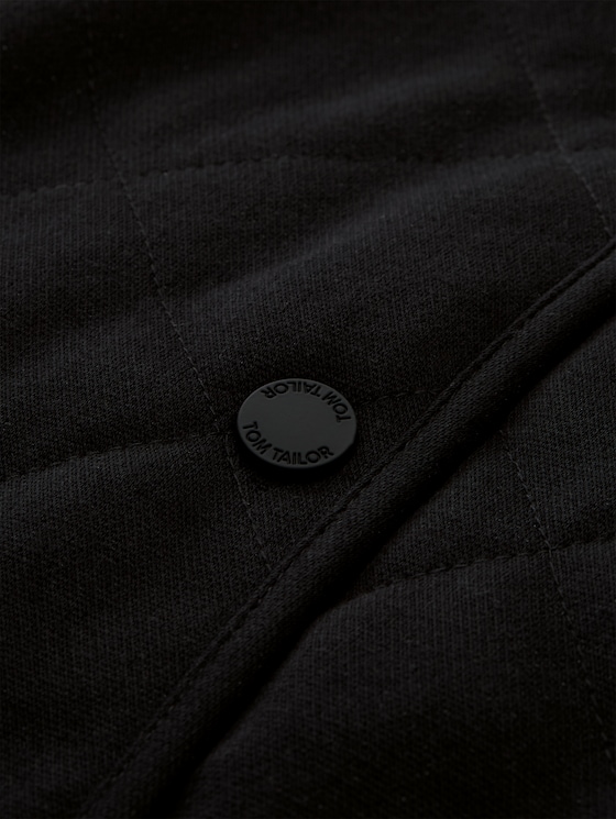 Quilted jacket with glitter effect - structure with lurex