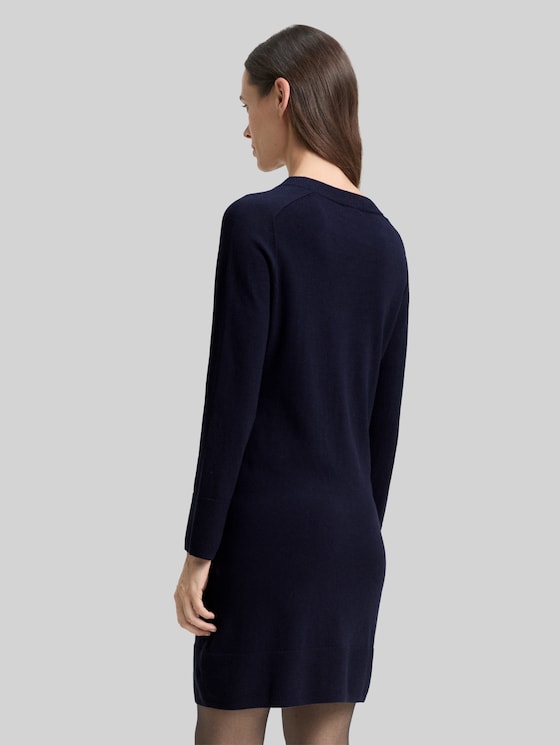 Knitted dress with cashmere blend - Knitted Navy Melange