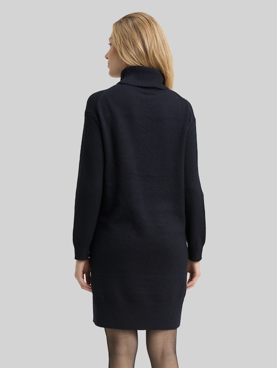 Loose fit knitted dress - sky captain blue