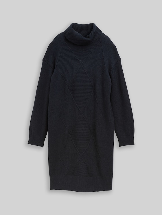 Loose fit knitted dress - sky captain blue