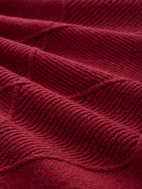 Loose fit knitted dress - rumba red melange