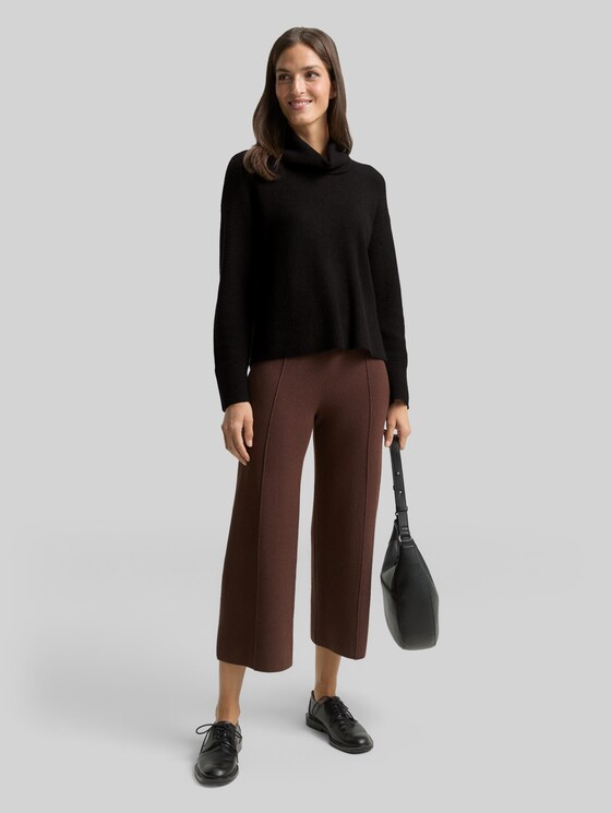 Oversized turtleneck jumper - deep black