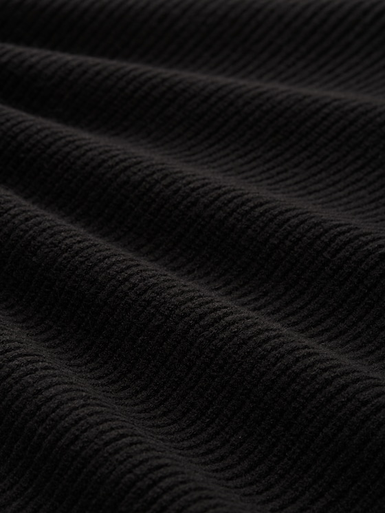 Oversized turtleneck jumper - deep black