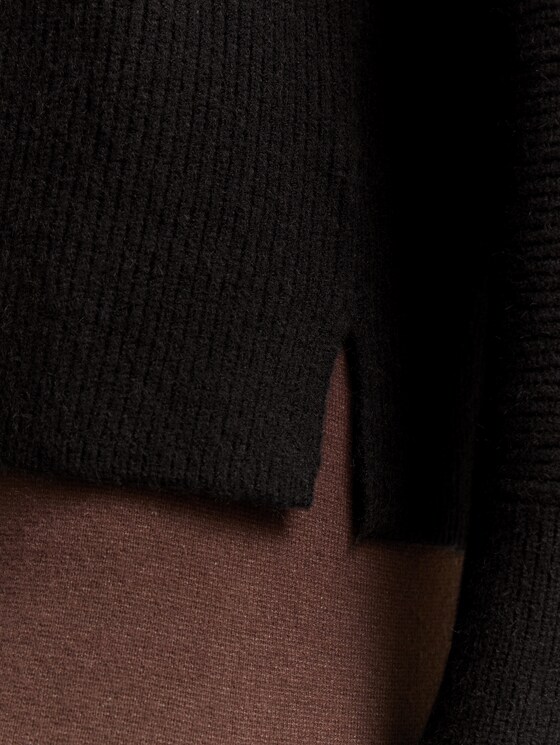 Oversized turtleneck jumper - deep black