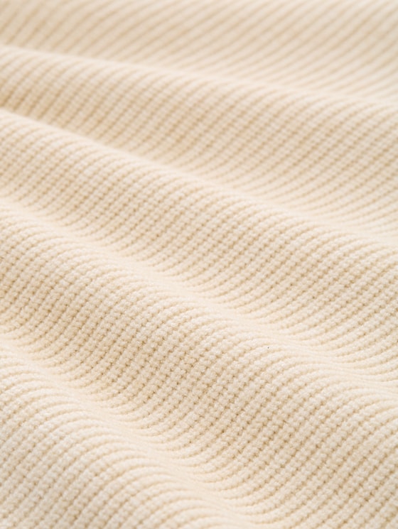 Oversized turtleneck jumper - sand stone beige melange