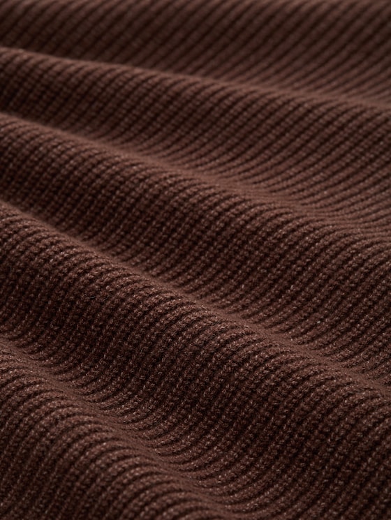 Oversized turtleneck jumper - dark pecan brown melange