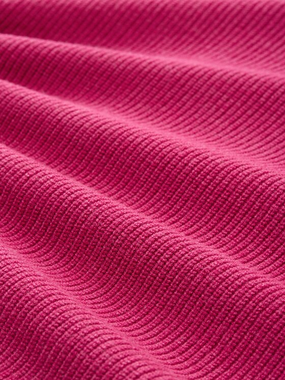 Oversized turtleneck jumper - dark pink melange