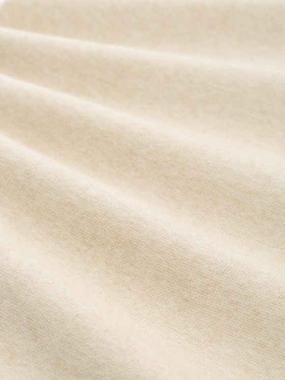 Midi skirt with slit - sand stone beige melange