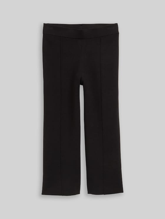 Culotte knit trousers - deep black