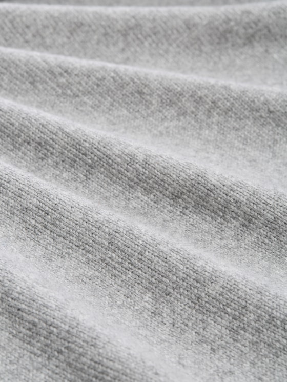 Loose fit cardigan with V-neck - medium silver grey melange