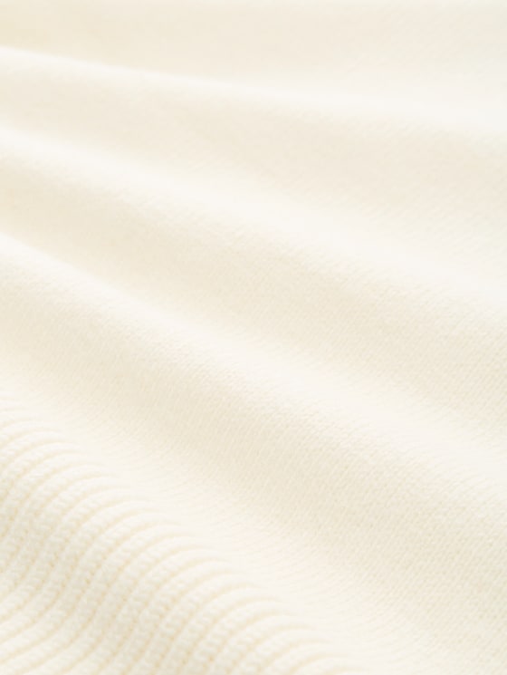 Loose-fit knitted jumper - Whisper White