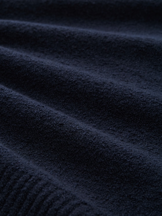 Bouclé-effect knitted jumper - sky captain blue