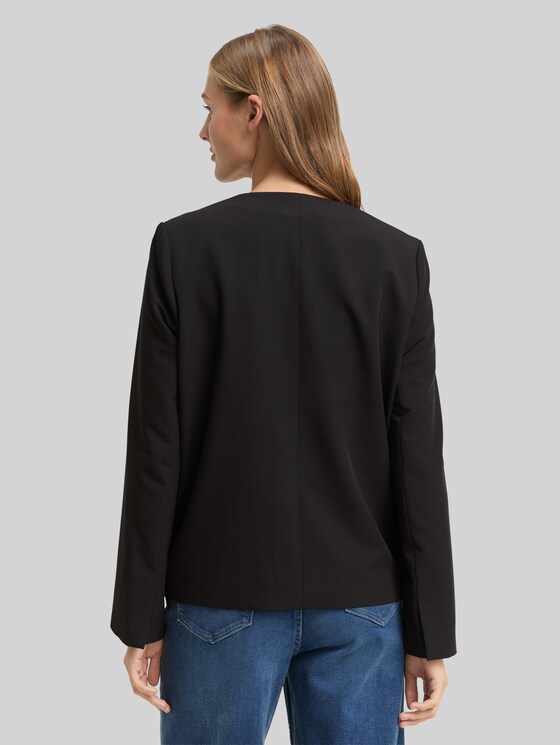 Regular fit jacket with bow detail - deep black