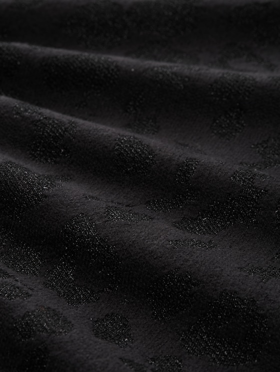 Oversized knitted jumper with glitter effect - black lurex knit