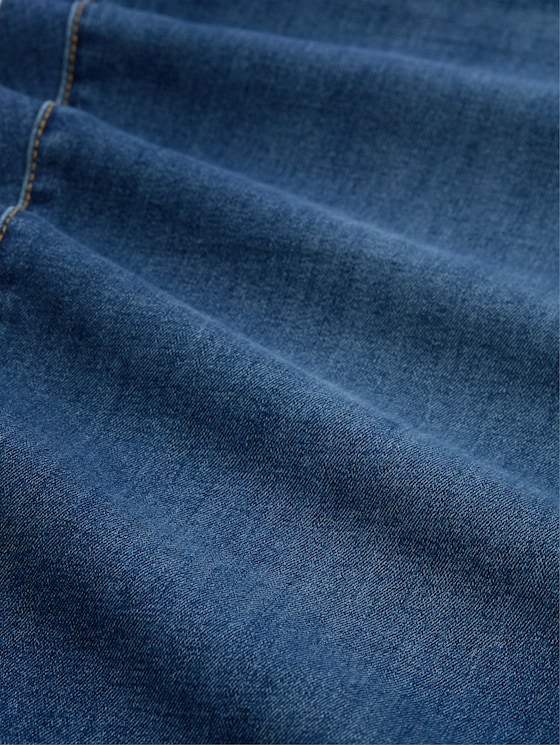 Plus Size - Straight Jeans - Clean Mid Stone Blue Denim