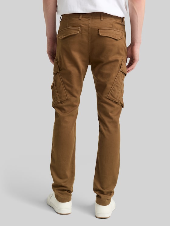Tapered cargo trousers with stretch - dark palm