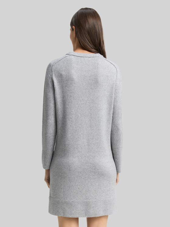 Knitted dress with a marl effect - medium silver grey melange