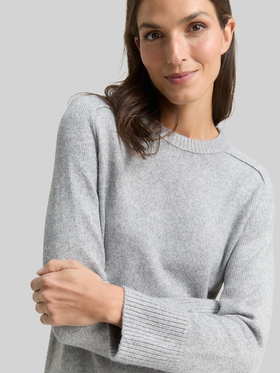 Knitted dress with a marl effect - medium silver grey melange