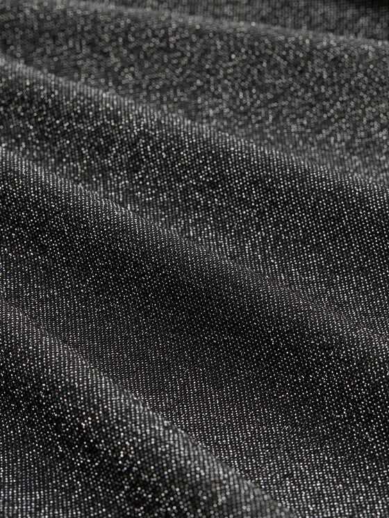 Fitted mini dress with glitter effect - black glitter