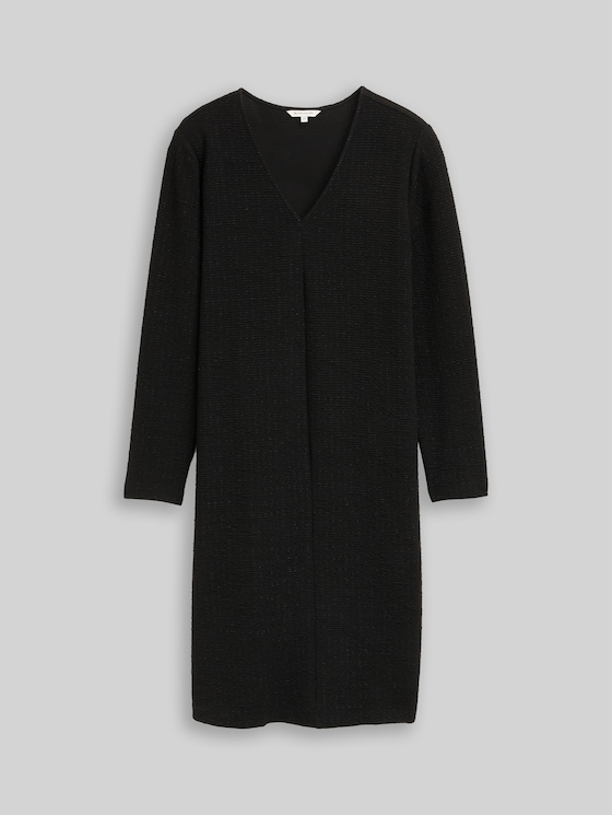 Plus Size - Dress with glitter effect - deep black